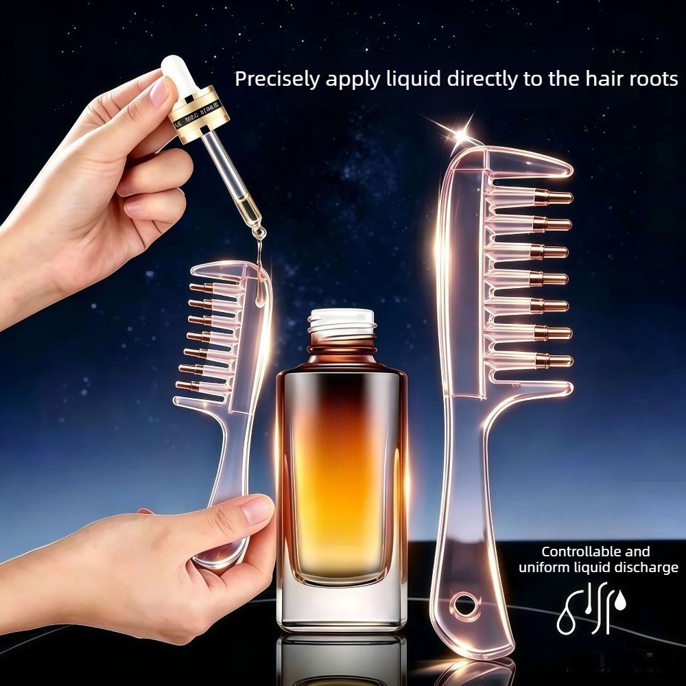 Root Stimulator Liquid - Taşınabilir, Şeffaf Saç Kökü Tarakı, Sıvı